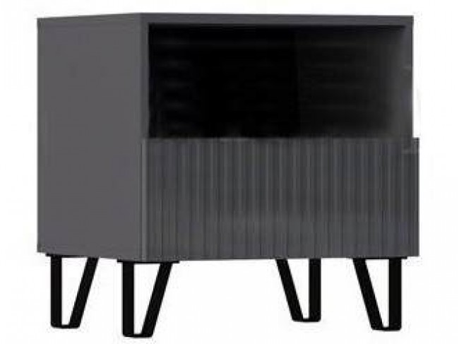 Оливия Тумбы прикроватные 1 ящик, 2 шт (Графит, Графит Софт) фото