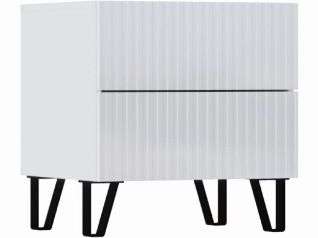 Оливия Тумбы прикроватные 2 ящика, 2 шт. (Графит, Графит Софт) фото