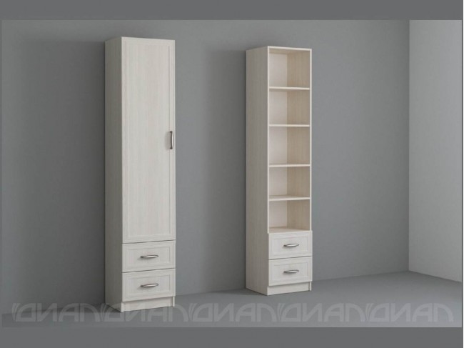 Колибри Пенал створка/ящики, рамка, Бодега белая/Сандал светлый фото