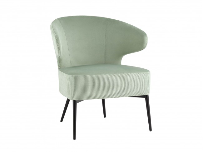 Кресло лаунж STOOL GROUP Royal Stripes Велюр фисташковый фото