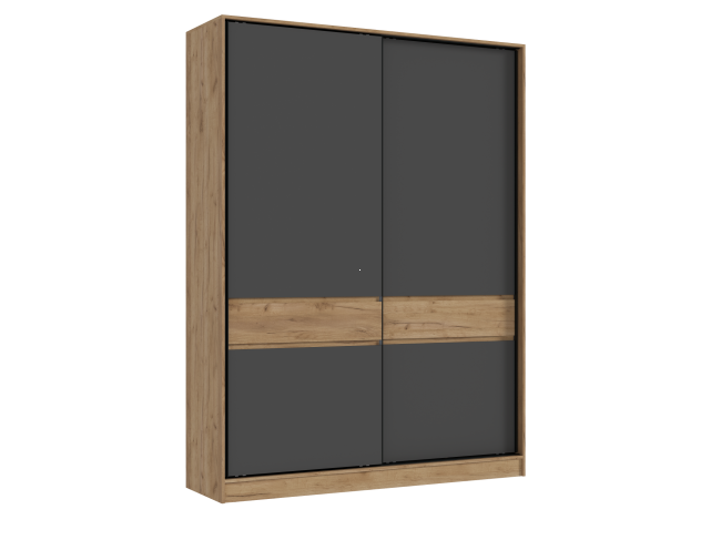 Шкаф-купе 1800 дуб крафт/графит фото