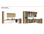 Кухня Техно-5 3,2*2,24м (Крафт/Графит софт NEW, Дуб Крафт (Касти распродажа