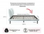Мягкая кровать Fly 1400 мята пастель с ортопедическим основанием фото