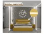 Мягкая кровать Neo 1600 желтая с подъемным механизмом и подсветк купить