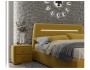 Мягкая кровать NEO с подсветкой и подъемным механизмом желтая распродажа