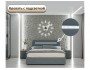 Мягкая кровать Neo 1600 серая с подъемным механизмом и подсветко распродажа