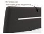 Мягкая кровать Neo 1600 шоколад с подъемным механизмом и подсвет недорого