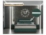 Мягкая кровать Neo 1600 изумруд с подъемным механизмом и подсвет распродажа