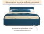 Мягкая кровать Skandi 1600 синяя с подъемным механизмом недорого