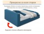 Мягкая кровать Skandi 1600 синяя с подъемным механизмом недорого