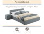 Мягкая кровать Skandi 1600 серая с подъемным механизмом недорого