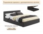 Мягкая кровать Skandi 1600 шоколад с подъемным механизмом фото