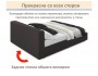 Мягкая кровать Skandi 1600 шоколад с подъемным механизмом недорого