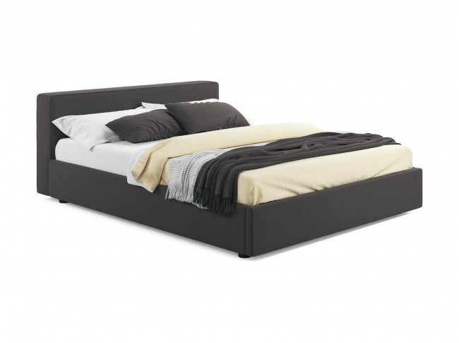 Мягкая кровать Skandi 1600 шоколад с подъемным механизмом фото