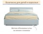 Мягкая кровать Skandi 1600 мята пастель с подъемным механизмом недорого