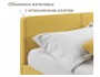 Мягкая кровать Erika 1600 желтая с подъемным механизмом от производителя