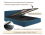 Мягкая кровать Erika 1600 синяя с подъемным механизмом купить