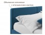 Мягкая кровать Erika 1600 синяя с подъемным механизмом распродажа