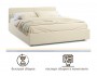 Мягкая кровать Erika 1600 бежевая с подъемным механизмом купить