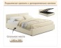 Мягкая кровать Erika 1600 бежевая с подъемным механизмом купить