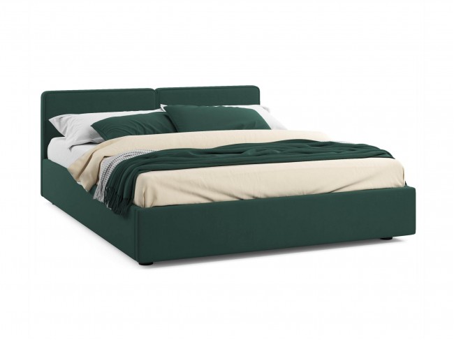 Мягкая кровать Erika 1600 изумруд с подъемным механизмом фото