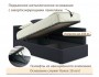 Мягкая кровать-тахта Aura 900 черная с подъемным механизмом купить