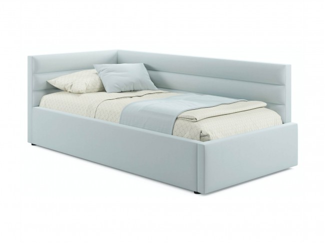 Мягкая кровать-тахта Aura 900 мята пастель с подъемным механизмо фото