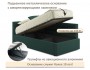 Мягкая кровать Aura 900 изумруд с подъемным механизмом недорого