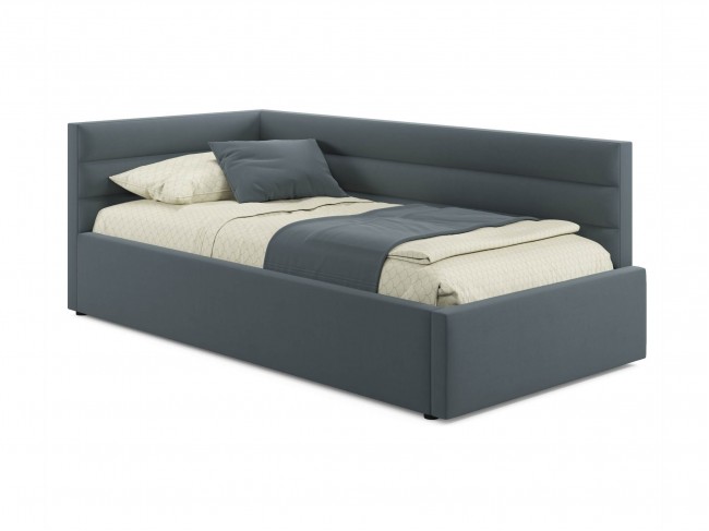 Мягкая кровать-тахта Aura 900 маренго темно-серый с подъемным ме фото