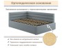 Мягкая кровать-тахта Aura 1200 серая с подъемным механизмом купить