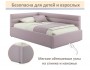 Мягкая кровать Aura 1200 лиловая с подъемным механизмом фото