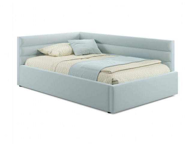 Мягкая кровать-тахта Aura 1200 мята пастель с подъемным механизм фото