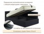 Мягкая кровать-тахта Aura 1200 черная с подъемным механизмом распродажа