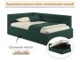 Мягкая кровать Aura 1200 изумруд с подъемным механизмом недорого