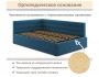 Мягкая кровать Aura 1200 синяя с подъемным механизмом фото
