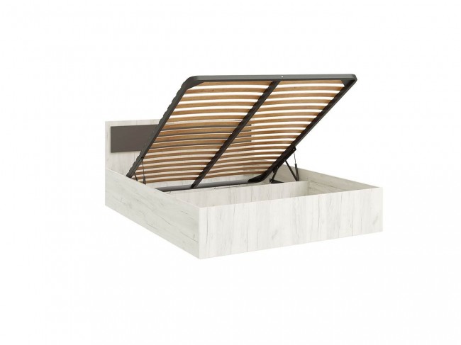 Кровать с подъемным механизмом Фиеста 1,4м, Графит, Дуб Крафт бе фото