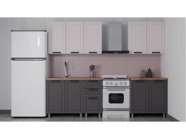 ГК Аленушка 2 м  Лилия Кашемир/Сталь, черный (без столешницы) фото