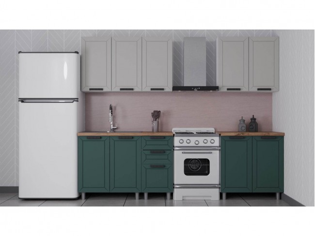 ГК Аленушка 2 м  Лилия Керамика/Изумруд, черный (без столешницы) фото