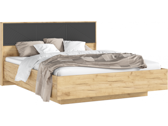 Сильвия Кровать парящая 1,6м (ортопед дерево) с подсветкой Браш  фото