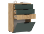 Комод 600, Дуб крафт/Изумрудный недорого