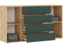 Марвэл Комод 2 двери 4 ящика (1600), Дуб крафт/Браш мени грин распродажа