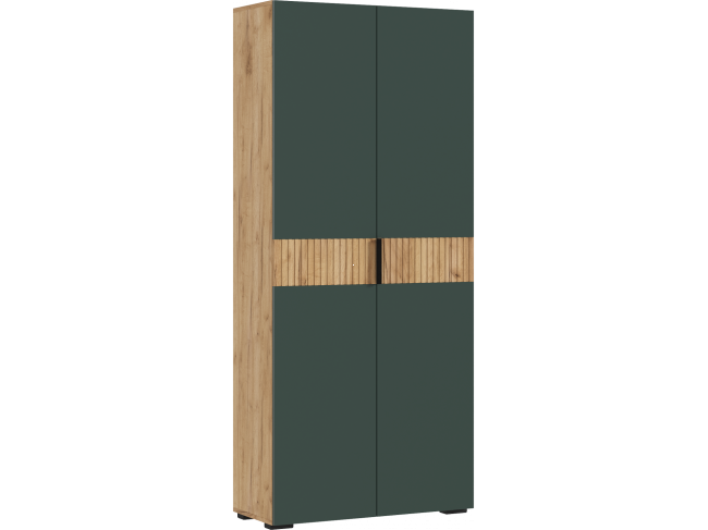 Шкаф 2-х створчатый, Дуб крафт/Изумрудный фото