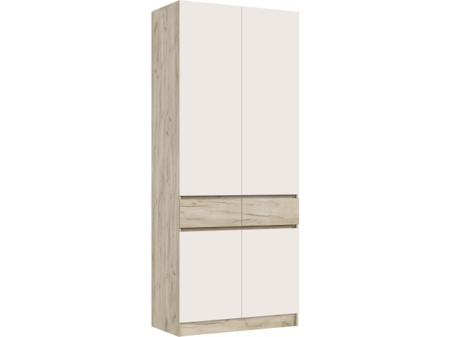 Шкаф 2-х створчатый, Крафт серый/Кашемир фото