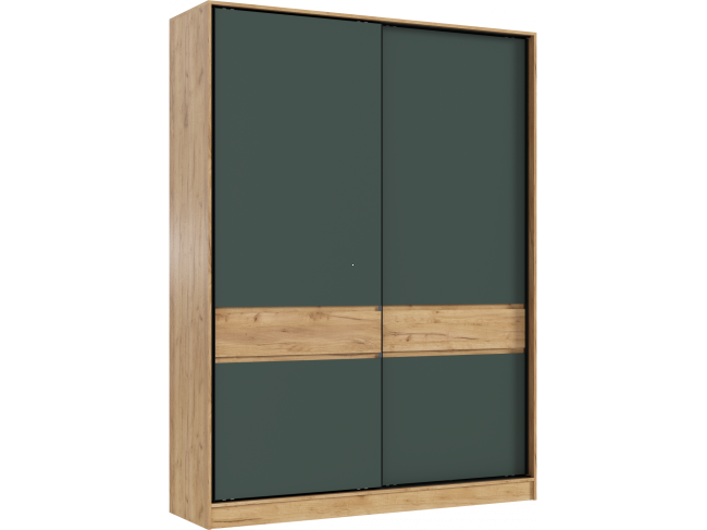 Шкаф-купе 1800, Дуб крафт/Изумрудный фото