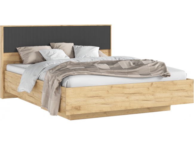 Кровать парящая с ортопед. основанием Марвэл 1,6м, Дуб крафт/Бра фото
