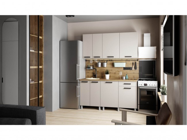 Кухонный гарнитур Нагано 1,6м Кашемир фото