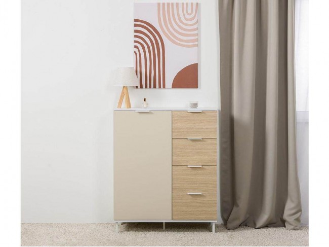 Марвэл Комод 16.234.01 Белый,Сатин,Плэйн фото