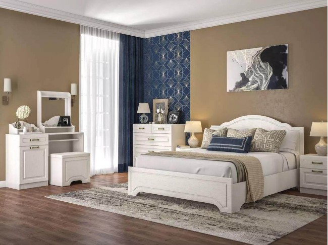 Спальня Ливерпуль вар.2 Белый/Ясень ваниль фото