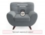 Дизайнерское мягкое кресло Lotus букле базальт недорого