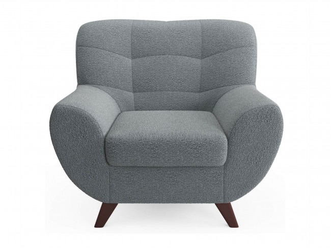 Дизайнерское мягкое кресло Lotus букле базальт фото